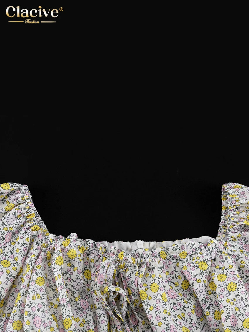 Clacive Sexy Slim Print Womens Dresses 2024 Fashion Slash Neck Long Sleeve Mini Dress Elegant High Waist Ruffle Female Dress Clacive Sexy Slim Print Womens Dresses 2024 Fashion Slash Neck Long Sleeve Mini Dress Elegant High Waist Ruffle Female Dress